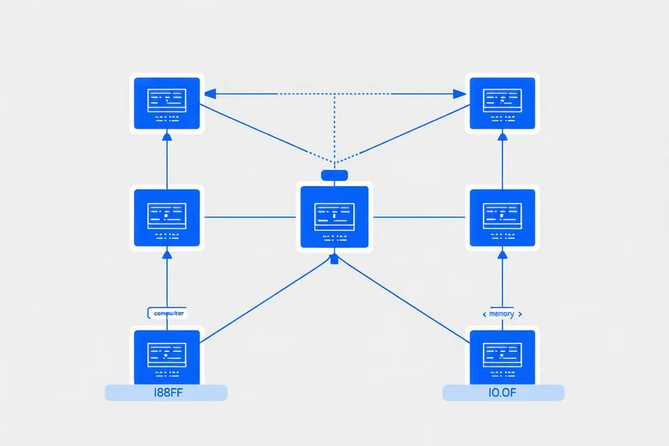 System architecture diagram showing satellite compute stack with processing and memory subsystems