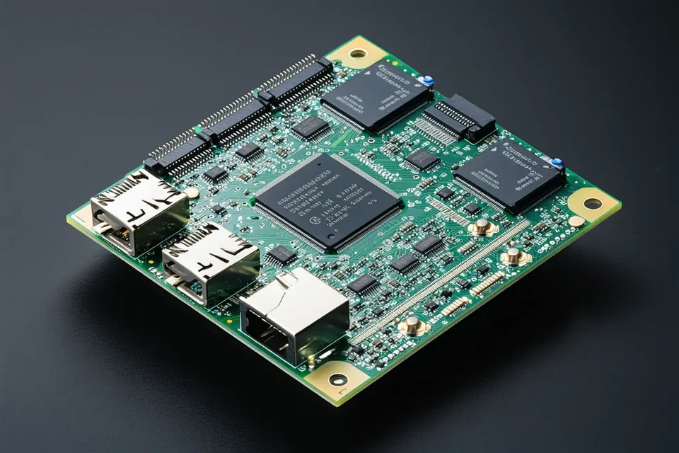 TILE modular compute hardware module — circuit board and housing for satellite integration
